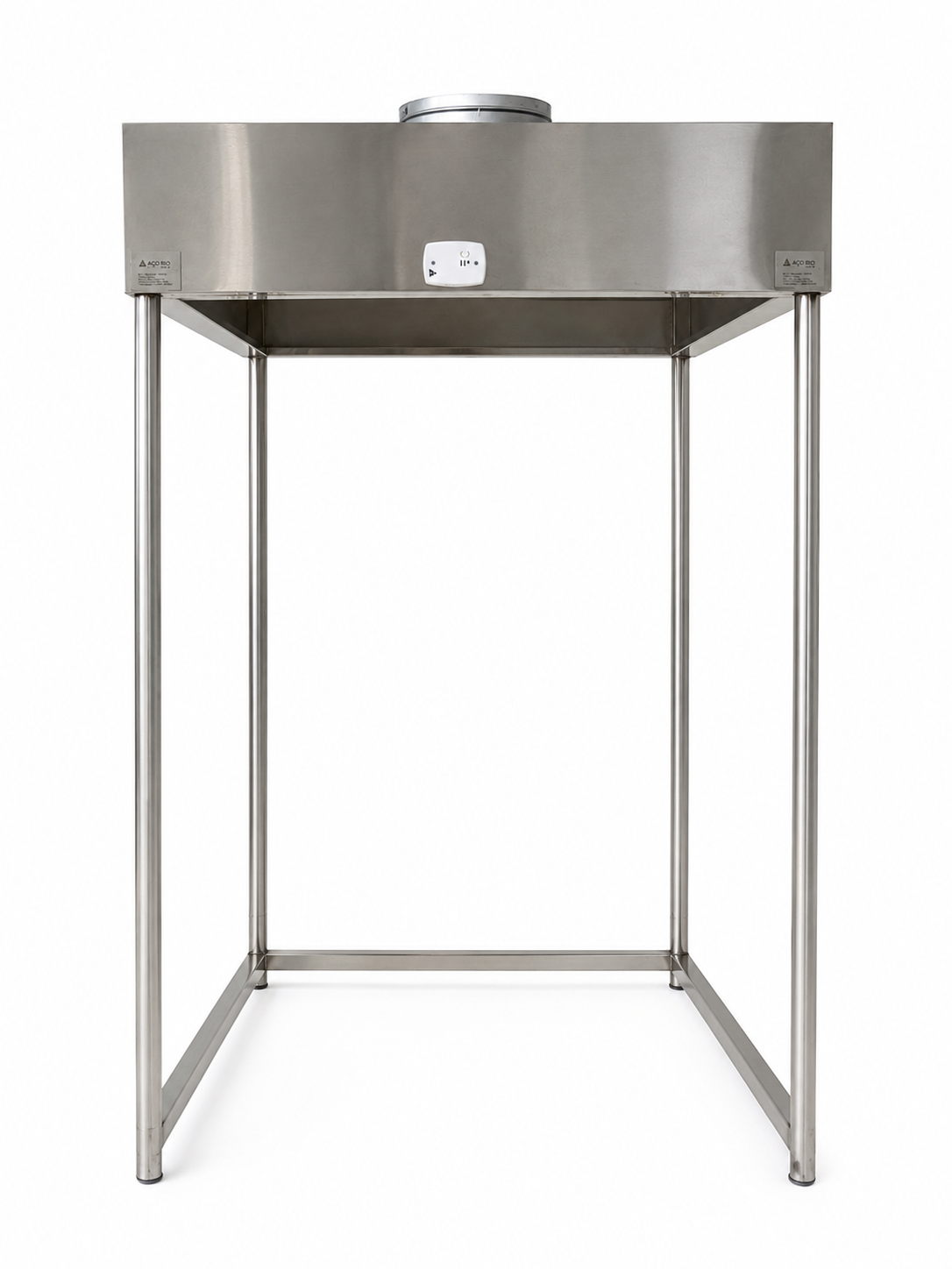 Coifa em Aço Inox 120x120 C/ Exaustor Axial 30cm
