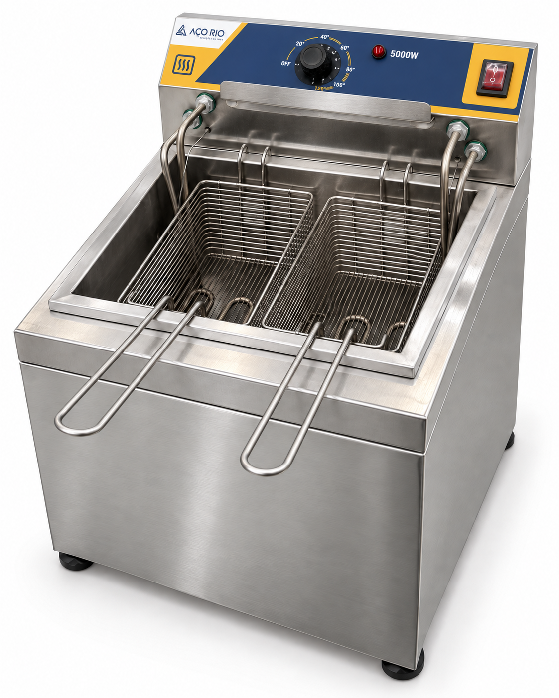 Fritadeira Elétrica de mesa 5000W - Aço Rio